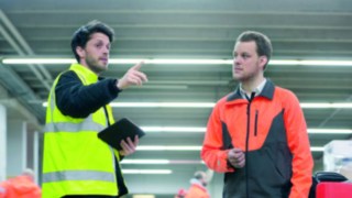 Linde Safety Scan im Einsatz beim Kunden Beratung mit Hilfe des Linde Safety Scans