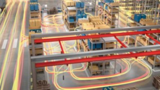Automatisierungs- und Intralogistikprozesse leben von der Bewegung - Mit Linde ist Ihr Materialfluss immer in Bewegung. Materialflussbewegungen in einem Warenlager