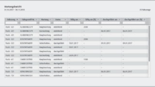 Wartungsbericht der Flottenmanagement-Software von Linde Material Handling Wartungsbericht der Flottenmanagement-Software von Linde Material Handling