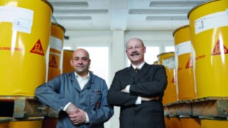 Michael Rath, Werksleiter am Standort Bad Urach und Atilla Böhm, Fuhrparkleiter Michael Rath, Werksleiter am Standort Bad Urach und Atilla Böhm, Fuhrparkleiter