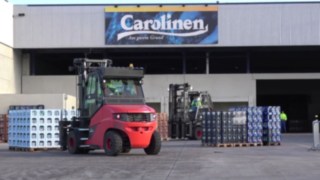 E-Truck im Einsatz. E-Truck im Einsatz.