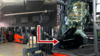 Linde H80D mit eingebauter Doppelpedalsteuerung Linde H80D mit eingebauter Doppelpedalsteuerung