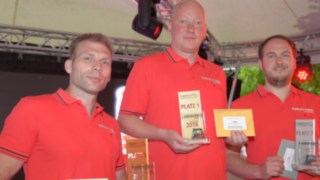 Siegerehrung der drei besten Staplerfahrer des StaplerCup 2018 Siegerehrung der drei besten Staplerfahrer des StaplerCup 2018